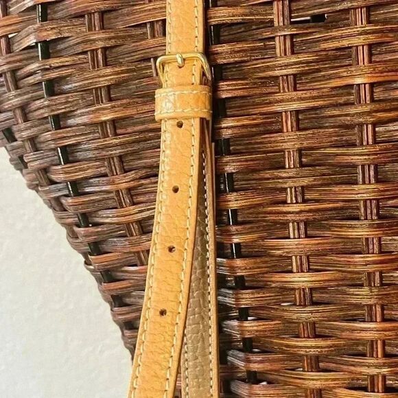 Vintage pebbled leather crossbody bag yurie Nitani classic style - Picture 5 of 10